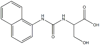 3-hydroxy-2-{[(1-naphthylamino)carbonyl]amino}propanoic acid Struktur