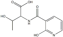 3-hydroxy-2-{[(2-hydroxypyridin-3-yl)carbonyl]amino}butanoic acid Struktur