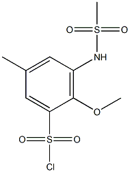 3-methanesulfonamido-2-methoxy-5-methylbenzene-1-sulfonyl chloride Struktur