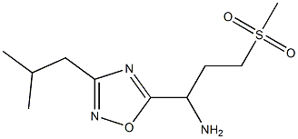 3-methanesulfonyl-1-[3-(2-methylpropyl)-1,2,4-oxadiazol-5-yl]propan-1-amine Struktur