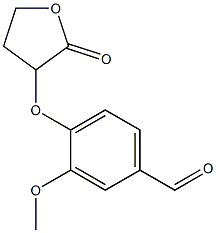 3-methoxy-4-[(2-oxooxolan-3-yl)oxy]benzaldehyde Struktur