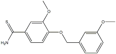 3-methoxy-4-[(3-methoxyphenyl)methoxy]benzene-1-carbothioamide Struktur