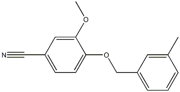 3-methoxy-4-[(3-methylphenyl)methoxy]benzonitrile Struktur