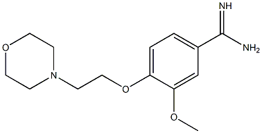 3-methoxy-4-[2-(morpholin-4-yl)ethoxy]benzene-1-carboximidamide Struktur