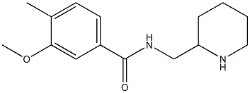 3-methoxy-4-methyl-N-(piperidin-2-ylmethyl)benzamide Struktur