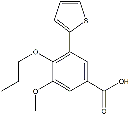 3-methoxy-4-propoxy-5-thien-2-ylbenzoic acid Struktur