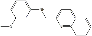 3-methoxy-N-(quinolin-2-ylmethyl)aniline Struktur