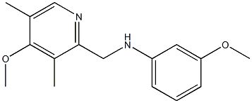 3-methoxy-N-[(4-methoxy-3,5-dimethylpyridin-2-yl)methyl]aniline Struktur