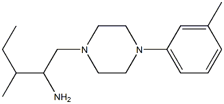 3-methyl-1-[4-(3-methylphenyl)piperazin-1-yl]pentan-2-amine Struktur