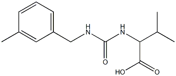 3-methyl-2-({[(3-methylbenzyl)amino]carbonyl}amino)butanoic acid Struktur