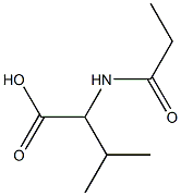 3-methyl-2-(propionylamino)butanoic acid Struktur