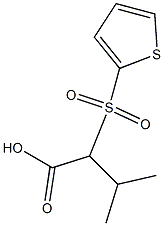 3-methyl-2-(thiophene-2-sulfonyl)butanoic acid Struktur