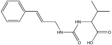 3-methyl-2-[({[(2E)-3-phenylprop-2-enyl]amino}carbonyl)amino]butanoic acid Struktur