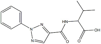 3-methyl-2-[(2-phenyl-2H-1,2,3-triazol-4-yl)formamido]butanoic acid Struktur