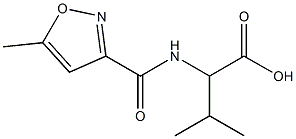 3-methyl-2-[(5-methyl-1,2-oxazol-3-yl)formamido]butanoic acid Struktur