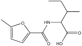 3-methyl-2-[(5-methylfuran-2-yl)formamido]pentanoic acid Struktur