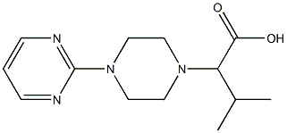 3-methyl-2-[4-(pyrimidin-2-yl)piperazin-1-yl]butanoic acid Struktur