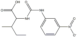 3-methyl-2-{[(3-nitrophenyl)carbamoyl]amino}pentanoic acid Struktur