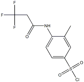 3-methyl-4-(3,3,3-trifluoropropanamido)benzene-1-sulfonyl chloride Struktur