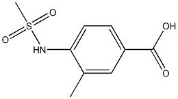 3-methyl-4-[(methylsulfonyl)amino]benzoic acid Struktur