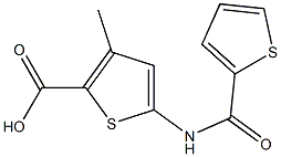 3-methyl-5-[(thien-2-ylcarbonyl)amino]thiophene-2-carboxylic acid Struktur