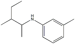 3-methyl-N-(3-methylpentan-2-yl)aniline Struktur