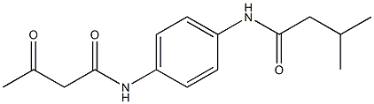 3-methyl-N-[4-(3-oxobutanamido)phenyl]butanamide Struktur