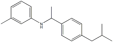 3-methyl-N-{1-[4-(2-methylpropyl)phenyl]ethyl}aniline Struktur