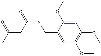 3-oxo-N-[(2,4,5-trimethoxyphenyl)methyl]butanamide Struktur