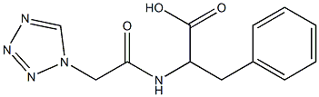 3-phenyl-2-[(1H-tetrazol-1-ylacetyl)amino]propanoic acid Struktur