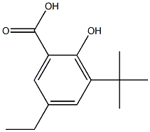 3-tert-butyl-5-ethyl-2-hydroxybenzoic acid Struktur