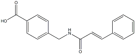 4-({[(2E)-3-phenylprop-2-enoyl]amino}methyl)benzoic acid Struktur