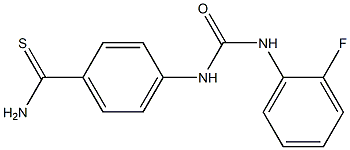 4-({[(2-fluorophenyl)amino]carbonyl}amino)benzenecarbothioamide Struktur