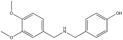 4-({[(3,4-dimethoxyphenyl)methyl]amino}methyl)phenol Struktur