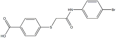 4-({[(4-bromophenyl)carbamoyl]methyl}sulfanyl)benzoic acid Struktur