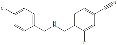 4-({[(4-chlorophenyl)methyl]amino}methyl)-3-fluorobenzonitrile Struktur