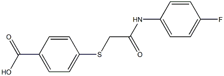 4-({[(4-fluorophenyl)carbamoyl]methyl}sulfanyl)benzoic acid Struktur