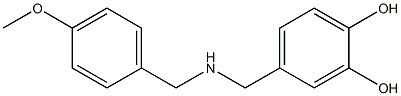 4-({[(4-methoxyphenyl)methyl]amino}methyl)benzene-1,2-diol Struktur