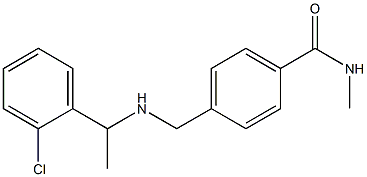 4-({[1-(2-chlorophenyl)ethyl]amino}methyl)-N-methylbenzamide Struktur