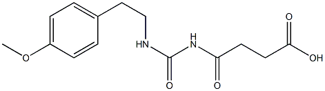 4-({[2-(4-methoxyphenyl)ethyl]carbamoyl}amino)-4-oxobutanoic acid Struktur