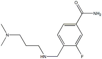 4-({[3-(dimethylamino)propyl]amino}methyl)-3-fluorobenzamide Struktur