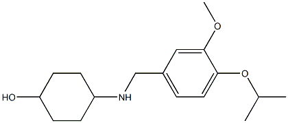 4-({[3-methoxy-4-(propan-2-yloxy)phenyl]methyl}amino)cyclohexan-1-ol Struktur