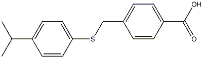 4-({[4-(propan-2-yl)phenyl]sulfanyl}methyl)benzoic acid Struktur