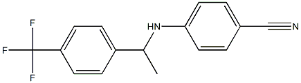 4-({1-[4-(trifluoromethyl)phenyl]ethyl}amino)benzonitrile Struktur