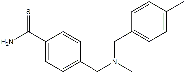 4-({methyl[(4-methylphenyl)methyl]amino}methyl)benzene-1-carbothioamide Struktur