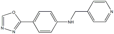 4-(1,3,4-oxadiazol-2-yl)-N-(pyridin-4-ylmethyl)aniline Struktur