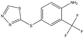 4-(1,3,4-thiadiazol-2-ylsulfanyl)-2-(trifluoromethyl)aniline Struktur