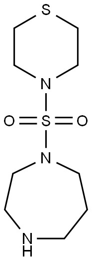 4-(1,4-diazepane-1-sulfonyl)thiomorpholine Struktur