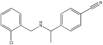 4-(1-{[(2-chlorophenyl)methyl]amino}ethyl)benzonitrile Struktur