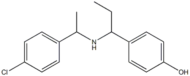 4-(1-{[1-(4-chlorophenyl)ethyl]amino}propyl)phenol Struktur